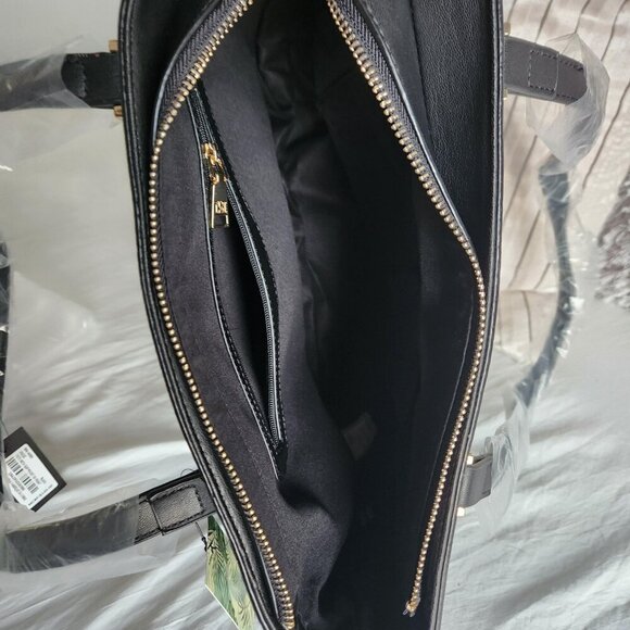 NWT Badgley Mischka Black Tote with gold accents NWT - Picture 7 of 16